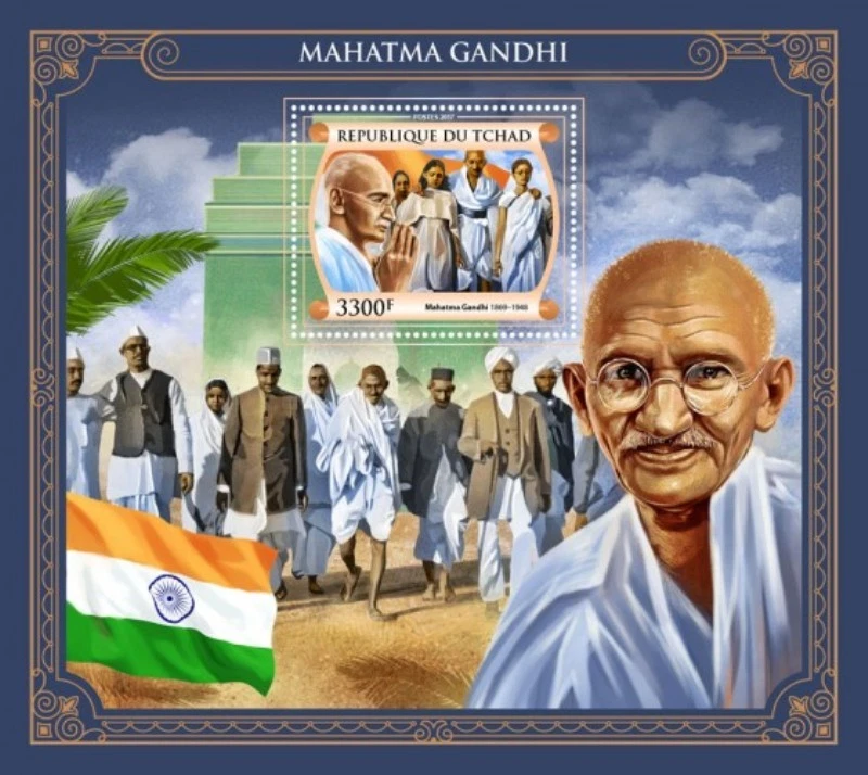 Tchad 2017 Mahatma Gandhi M/S MNH
