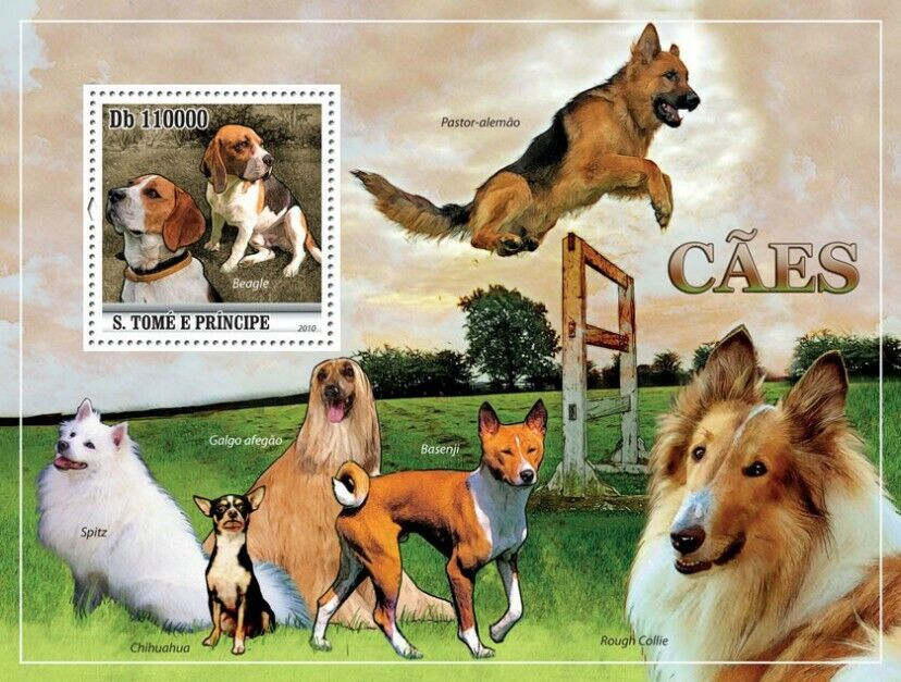 Sao Tome 2010 Dogs M/S MNH