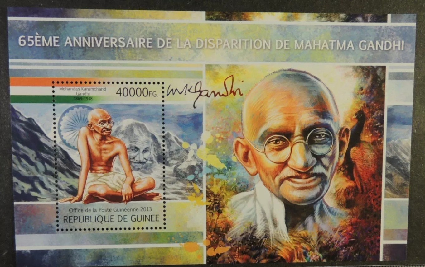 Guinee 2013 Mahatma Gandhi M/S MNH
