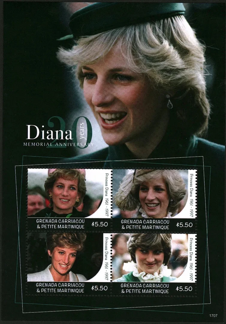 Grenada Carriacou 2017 Princess Diana M/S MNH -