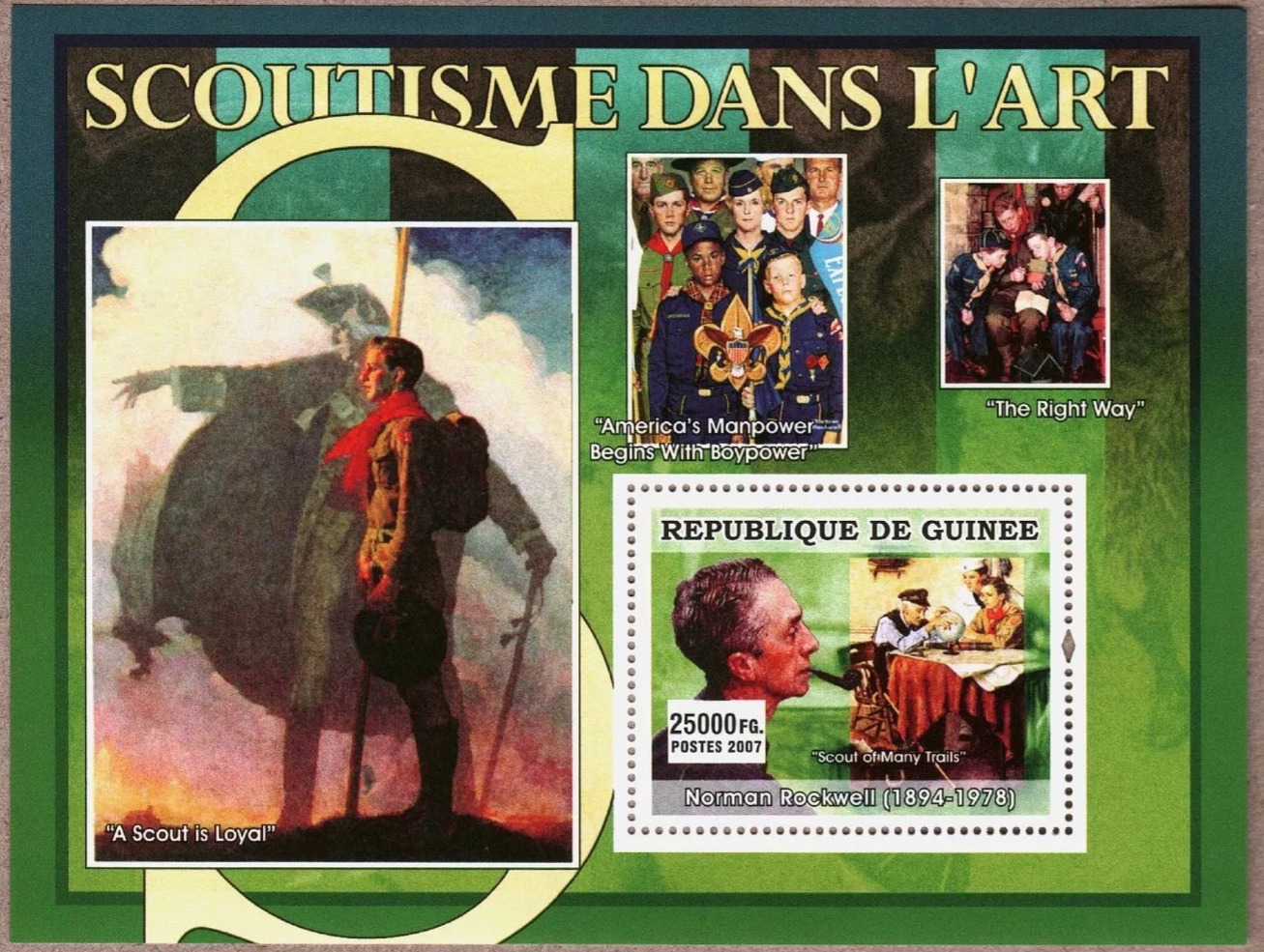 Guinee 2007 Scouting In Art M/S MNH