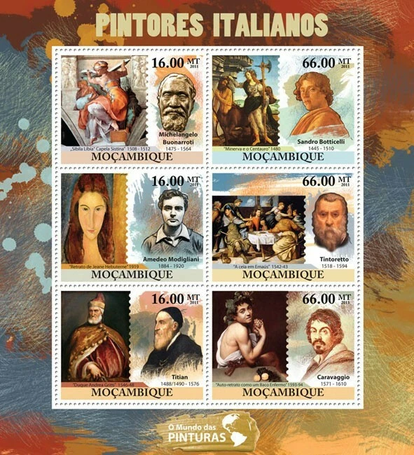Mozambique 2011 Italian Paintings M/S MNH