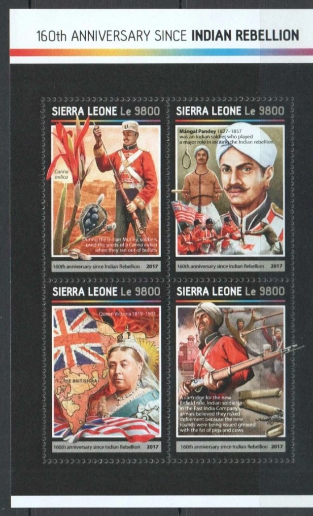 Sierra Leone 2017 Indian Mutiny Anniversary Rani Of Jhansi Stamp  M/S MNH