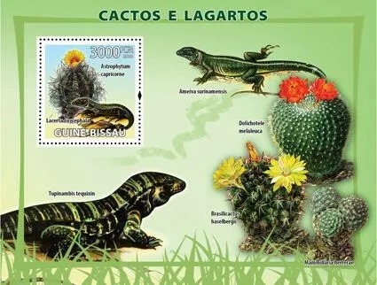 Guinea Bissau 2008 Cactus & Lizards M/S MNH
