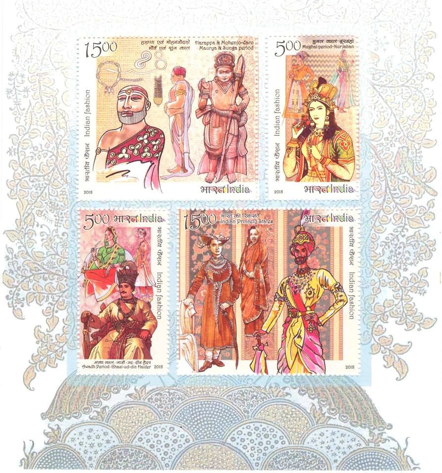 India 2018 Indian Fashion through the Ages Miniature Sheet MNH