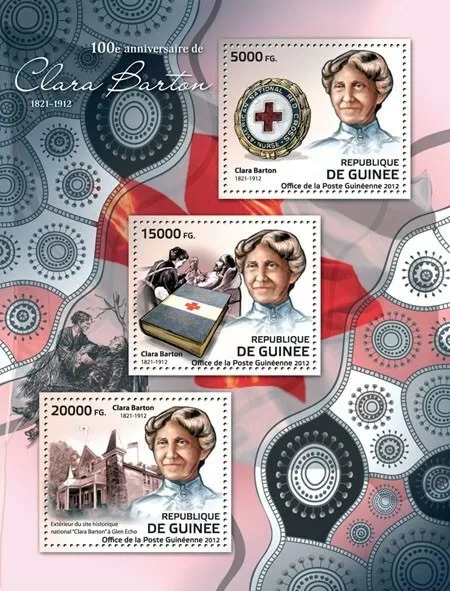 Guinee 2012 Red Cross Clara Barton M/S MNH