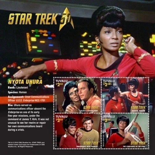 Tuvalu 2016 Star Trek  Nyota M/S MNH -
