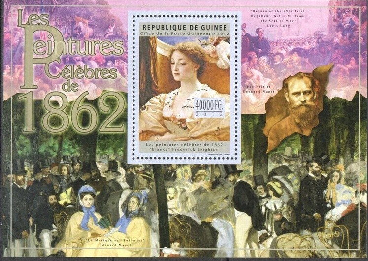Guinee 2012 Bianca Frederick Leighton M/S MNH