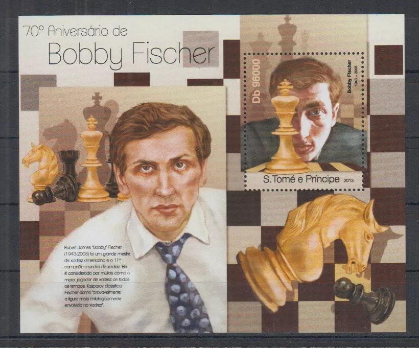 Sao Tome 2013 Bobby Fischer Chess M/S HMN