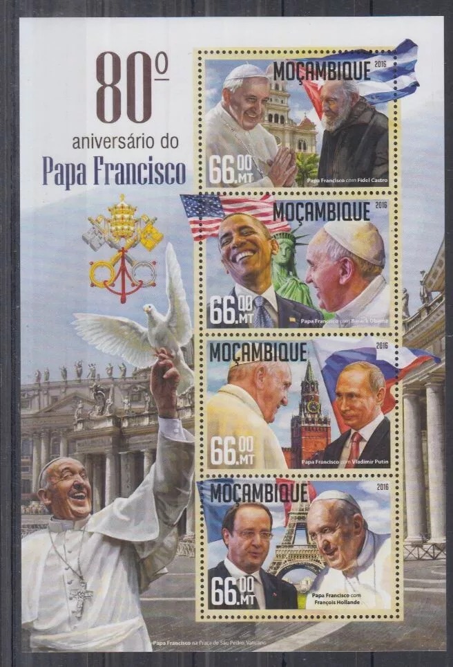Mozambique 2016 Pope Francis People M/S MNH