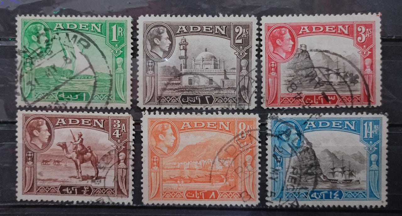 Aden 1939 Stamps 6V Used Set