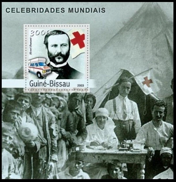 Guinea Bissau 2003 Henri Dunant Red Cross Stamp M/S MNH
