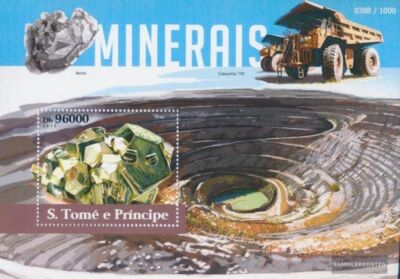 Sao Tome 2015 Minerals M/S MNH