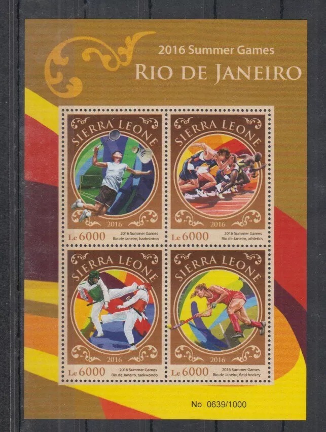 Sierra Leone 2016 Rio de Janeiro M/S MNH