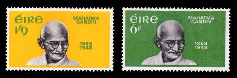 Ireland 1969 Mahatma Gandhi Set MNH