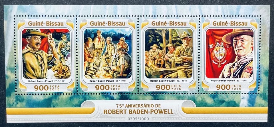 Guinea Bissau 2016 Robert Baden Powel Scout M/S MNH