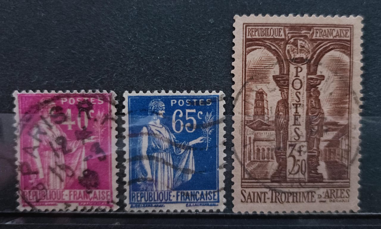 France 90's Stamps 3V Used Set