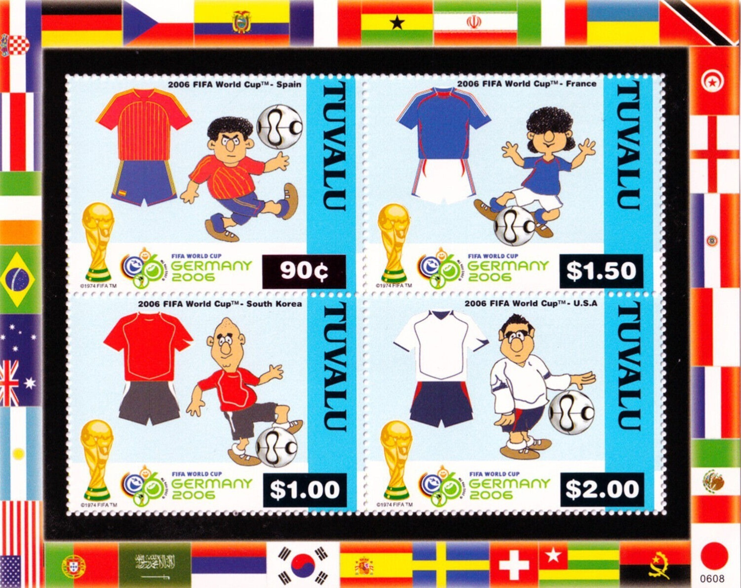 Tuvalu 2006 World Cup Football Championship Germany M/S MNH