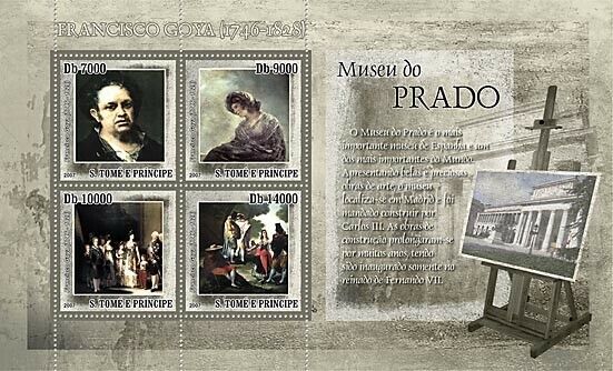 Sao Tome 2007 Museum Prado Francisco Goya M/S MNH