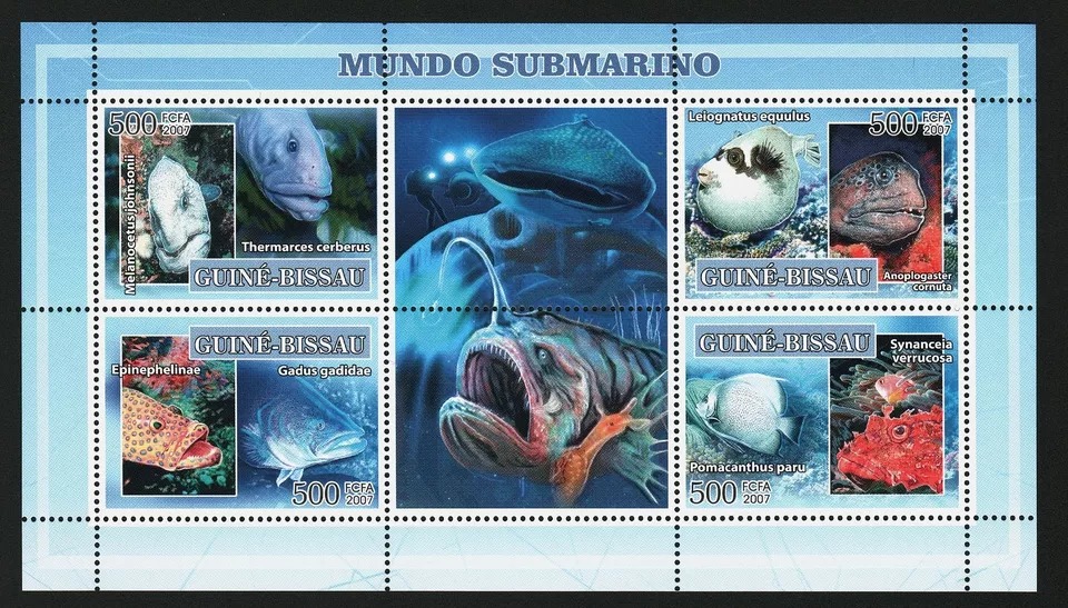 Guinea Bissau 2007 Underwater World Fish M/S MNH