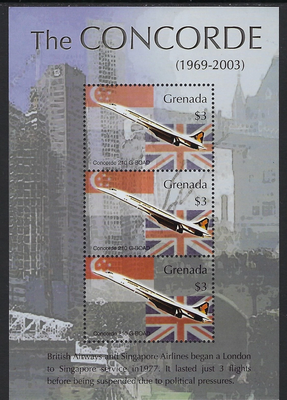 Grenada Concorde M/S MNH