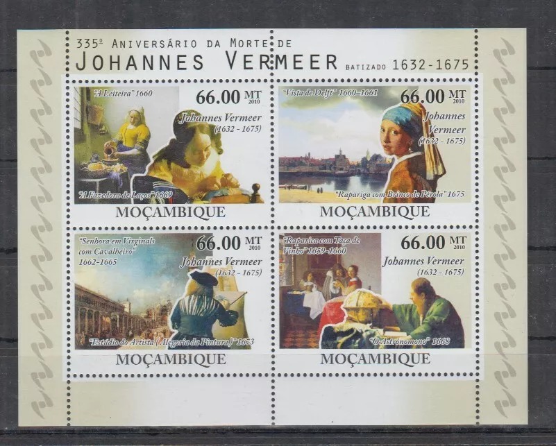 Mozambique 2010 Johannes Vermeer Painting M/S HMN