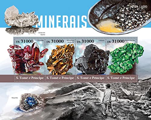 Sao Tome 2015 Minerals Proustite M/S MNH