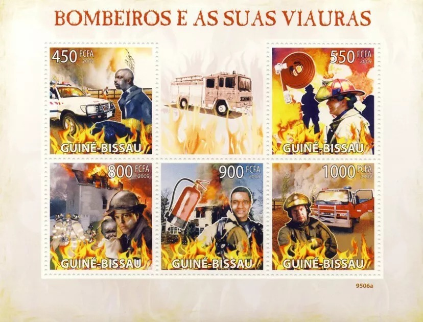 Guinea Bissau 2009 Fire Engines M/S MNH
