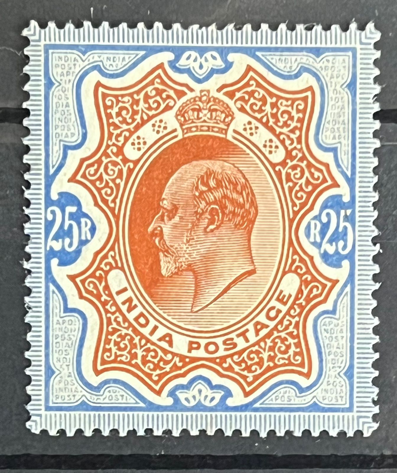India 1909 KEVII 25Rs SG 147 Mint Superb Condition SG Cat £3000