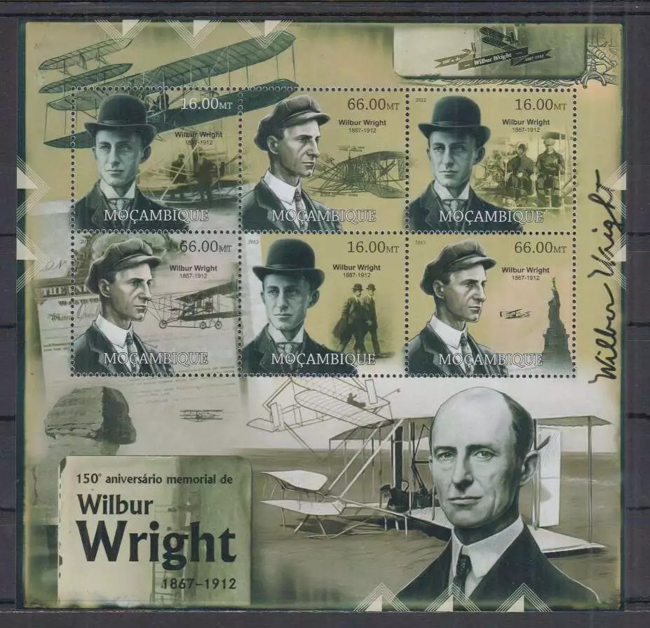 Mozambique 2012 Wilbur Wright Famous People M/S HMN