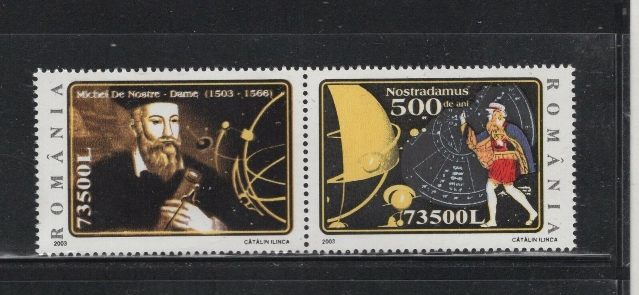 Romania 2003 Nostradamus Mathematician Astronomy 2v Se