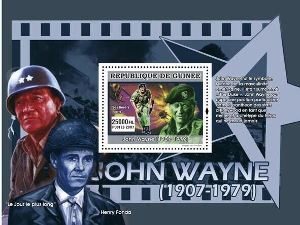 Guinee 2007 John Wayne Les Berets verts M/S MNH