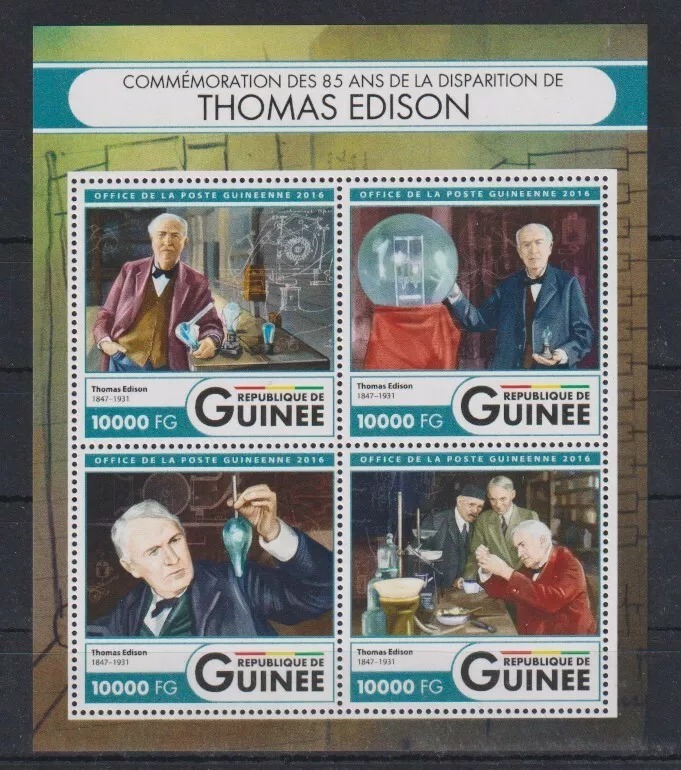 Guinea Bissau 2016 Thomas Edison M/S HMN