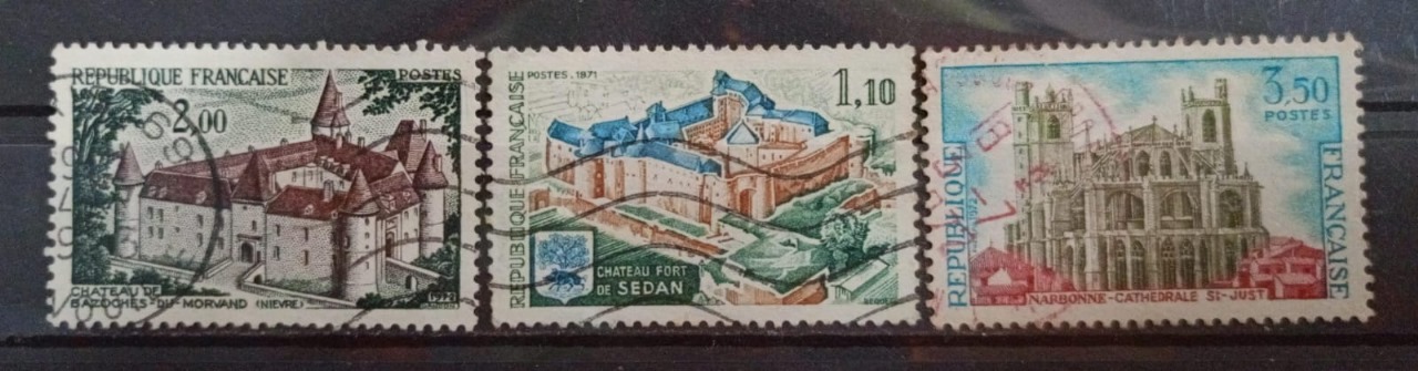 France 90's Stamps 3V Used Set