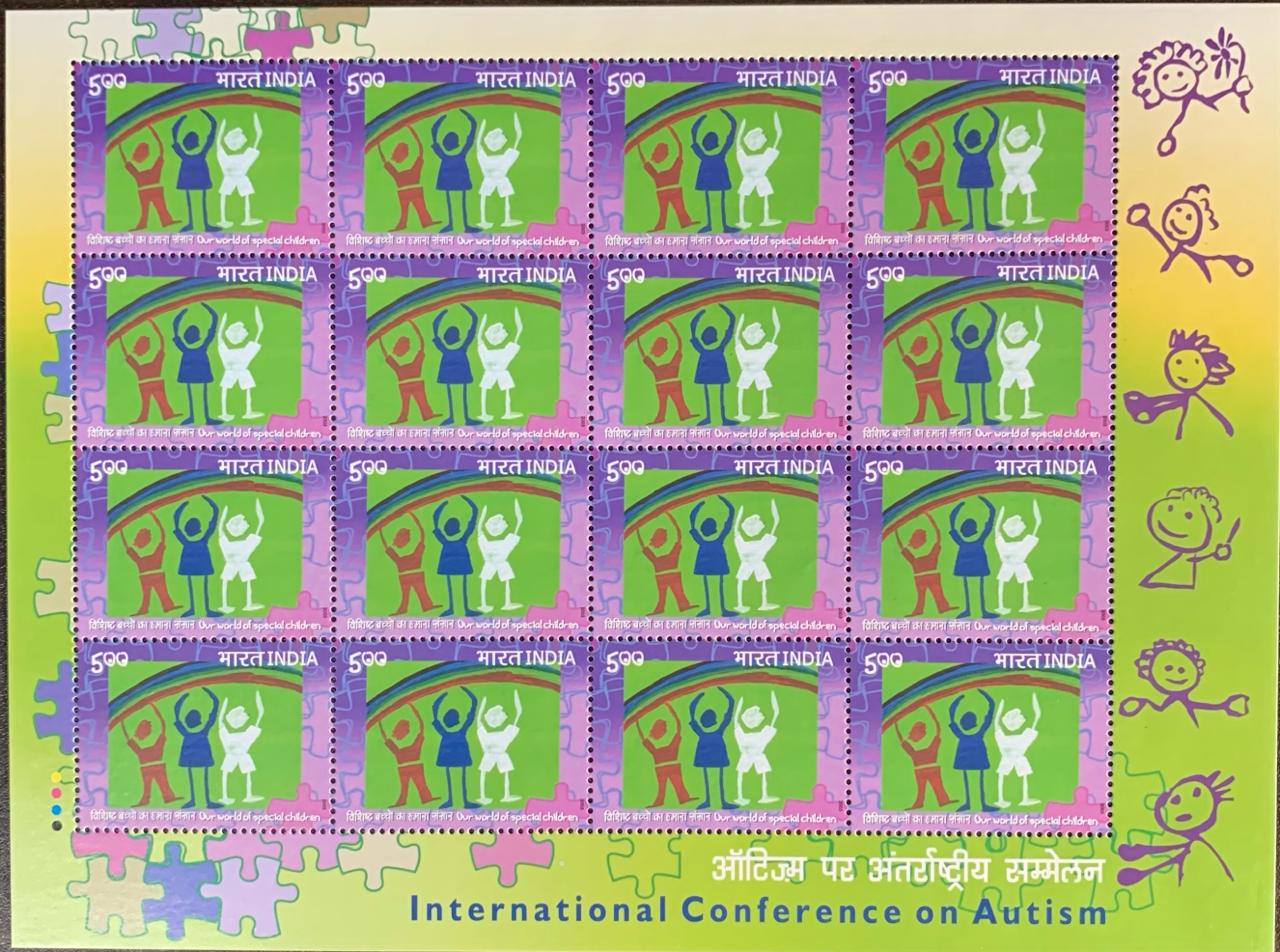 India 2003 Our World of Special Children & Rainbow Sheetlet