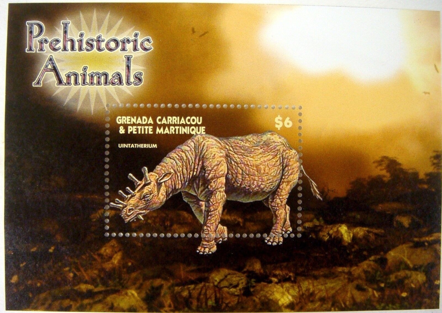 Grenada Prehistoric Animals Dinosaurs M/S MNH