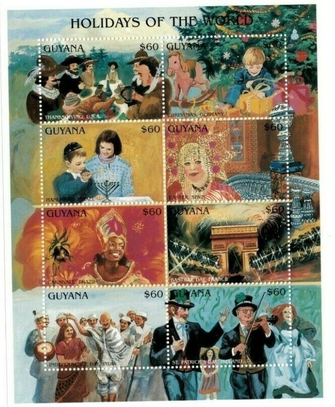 Guyana 1995 Holidays Of The World Mahatma Gandhi M/S MNH