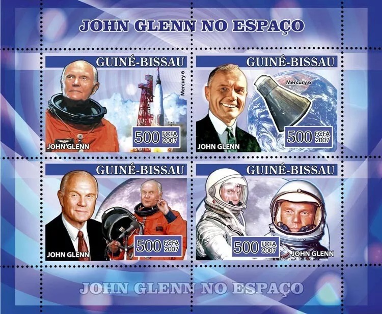 Guinea Bissau 2007 Space John Glenn M/S MNH