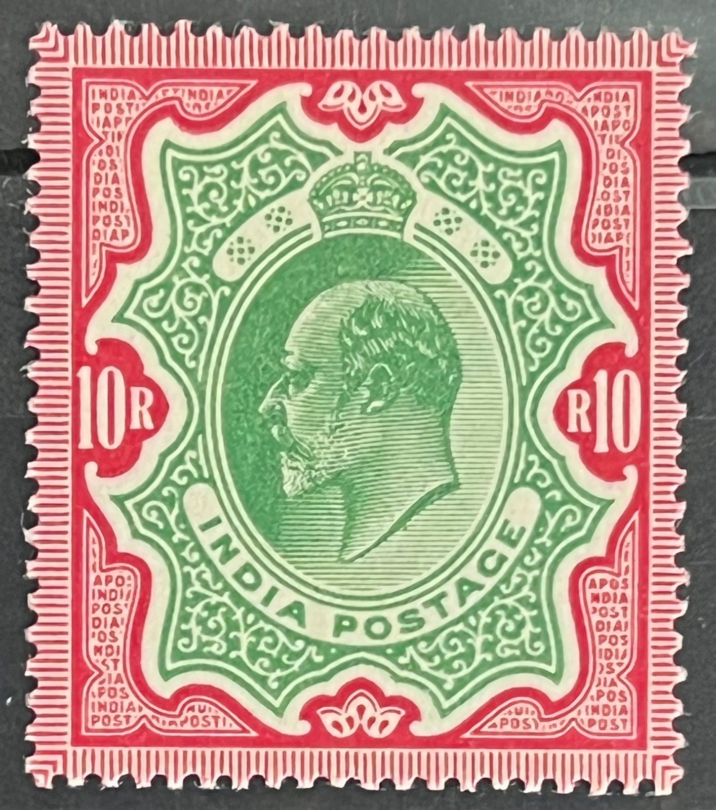 India 1909 KEVII 10Rs SG 144 Mint Superb Condition SG Cat £450