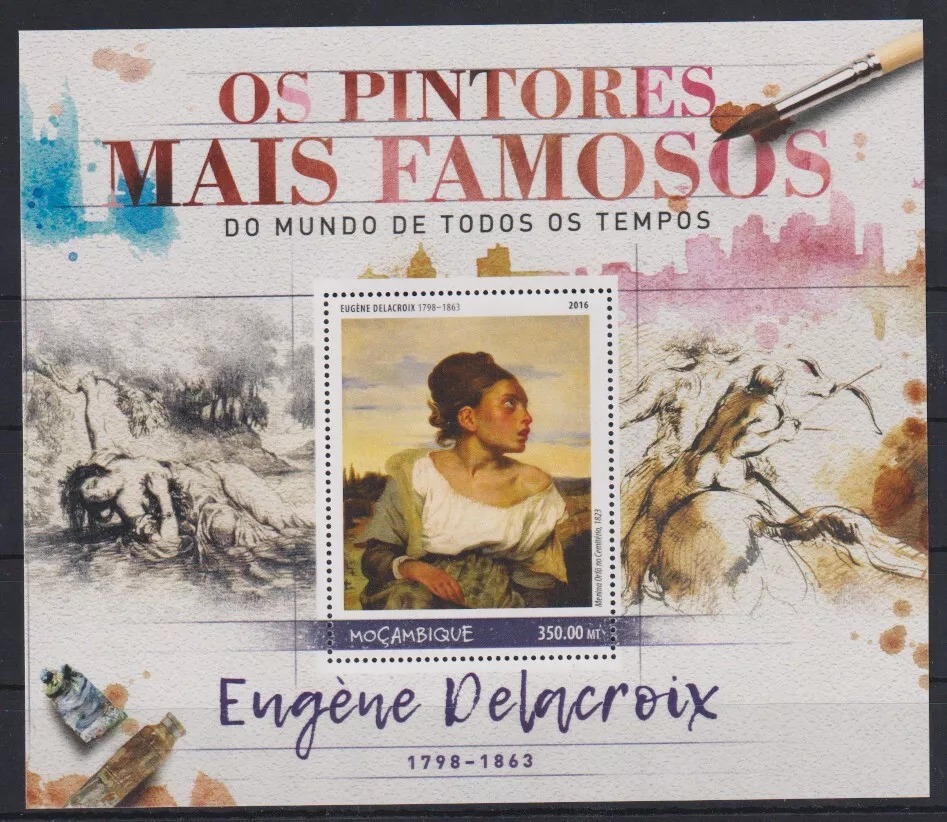 Mozambique 2016 Eugene Delacroix Paintings M/S MNH