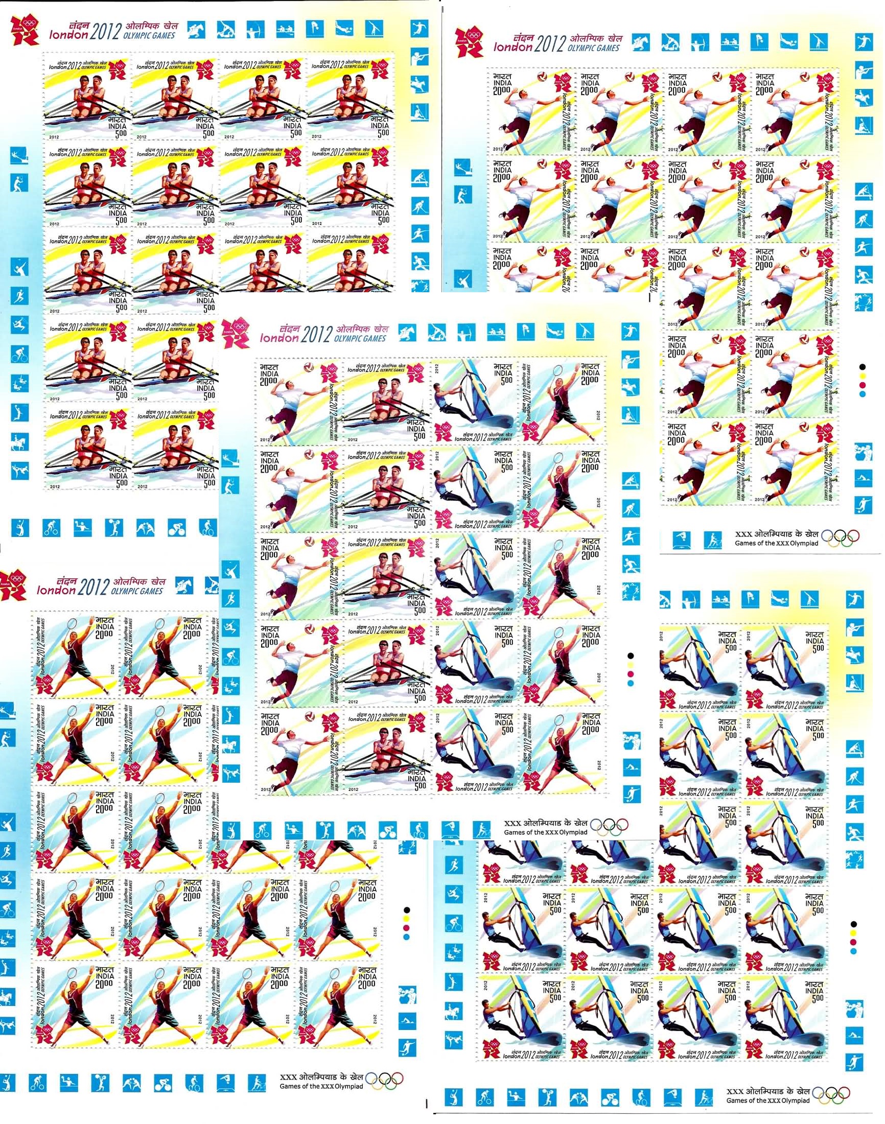 India 2012 Olympic Games Sheetlet