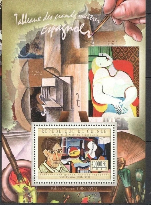 Guinee 2012 Pablo Picasso Spanish M/S MNH
