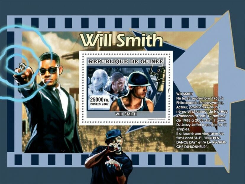 Guinee 2007 Will Smith M/S MNH