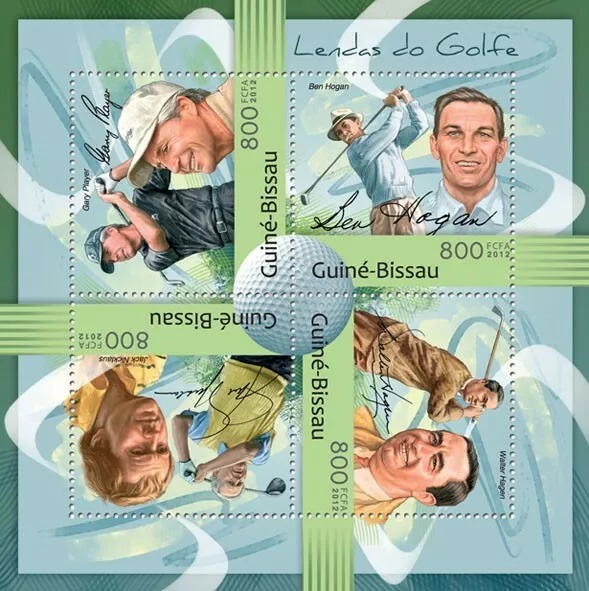 Guinea Bissau 2012 Golf Legends Gary Player M/S MNH
