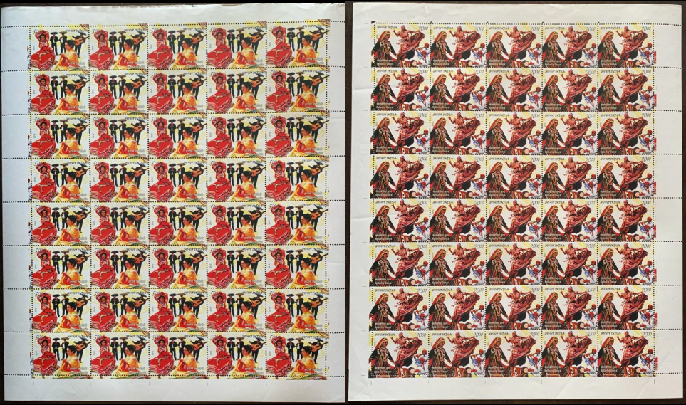 India 2010 60th Anniv. of India Mexico Joint Issue Dances 2v Full Sheet