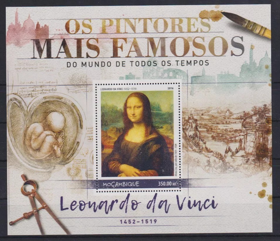 Mozambique 2016 Leonardo da Vinci M/S MNH