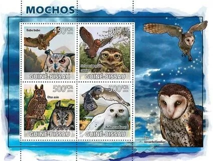 Guinea Bissau 2008 Owls M/S MNH