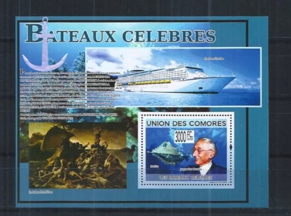 Comores 2009 Les Bateaux Celebres Jacques Yves Couseteau Ships M/S MNH
