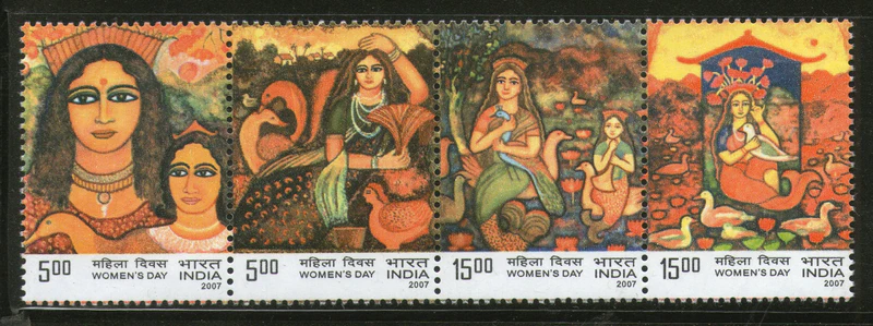 India 2007 International Women's Day Setenant MNH