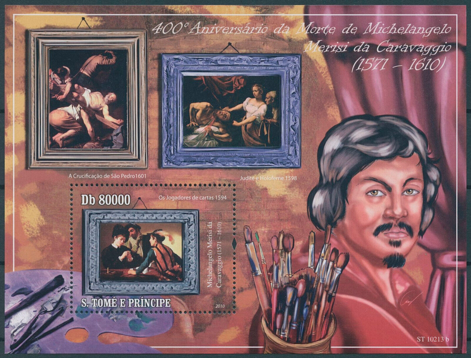 Sao Tome 2010 Caravaggio Paintings M/S MNH